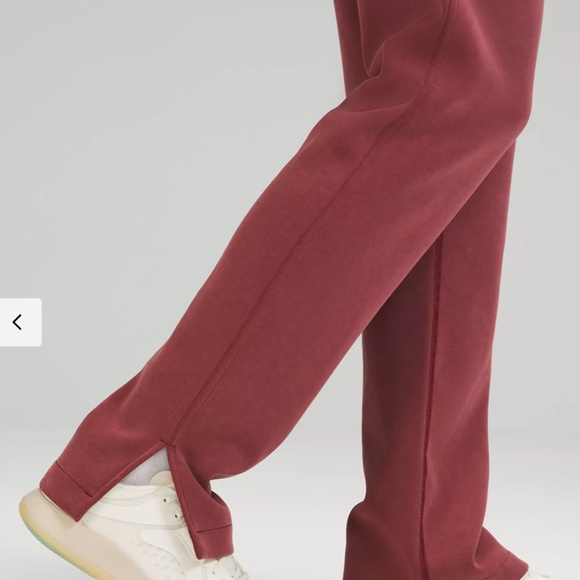 Brushed Softstreme Split-Hem High-Rise Pant (Red Merlot) - Picture 5 of 8